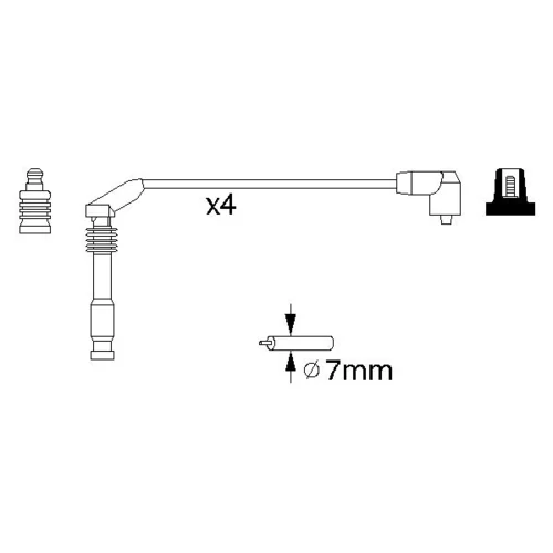 Sada zapaľovacích káblov 0 986 357 126 /BOSCH/ - obr. 4