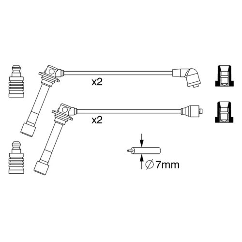 Sada zapaľovacích káblov 0 986 357 241 /BOSCH/ - obr. 4