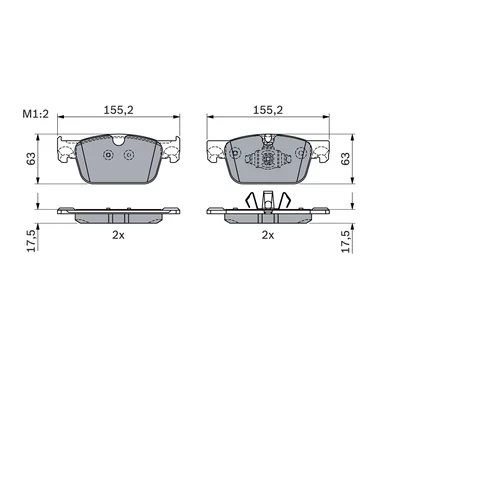 Sada brzdových platničiek kotúčovej brzdy 0 986 424 333 /BOSCH/ - obr. 6