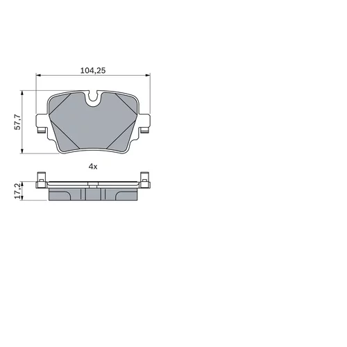 Sada brzdových platničiek kotúčovej brzdy 0 986 424 623 /BOSCH/ - obr. 4