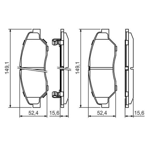 Sada brzdových platničiek kotúčovej brzdy 0 986 424 696 /BOSCH/ - obr. 4