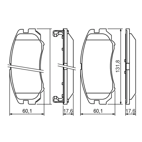 Sada brzdových platničiek kotúčovej brzdy 0 986 424 815 /BOSCH/ - obr. 4