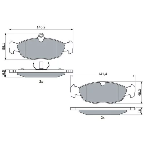 Sada brzdových platničiek kotúčovej brzdy 0 986 460 938 /BOSCH/ - obr. 4