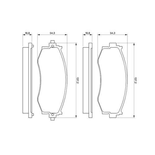 Sada brzdových platničiek kotúčovej brzdy 0 986 461 121 /BOSCH/ - obr. 4