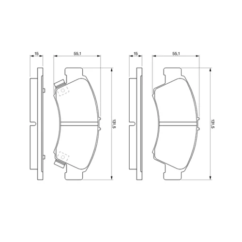 Sada brzdových platničiek kotúčovej brzdy BOSCH 0 986 461 126