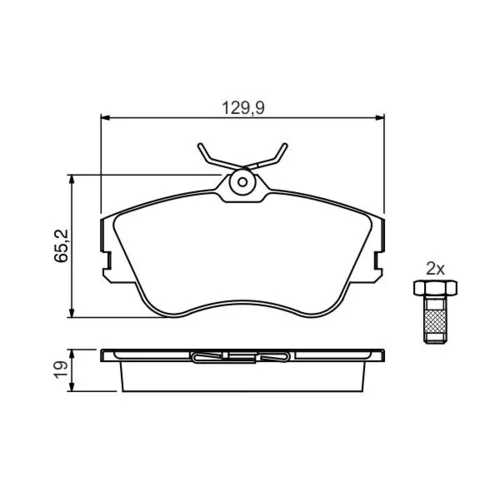 Sada brzdových platničiek kotúčovej brzdy 0 986 461 753 /BOSCH/ - obr. 4
