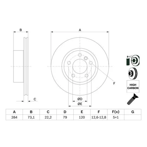 Brzdový kotúč 0 986 479 213 /BOSCH/ - obr. 4
