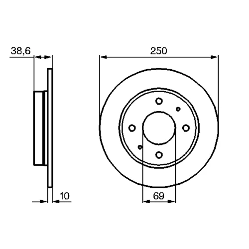 Brzdový kotúč 0 986 479 236 /BOSCH/ - obr. 4