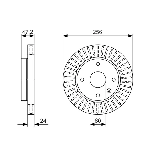 Brzdový kotúč 0 986 479 A54 /BOSCH/ - obr. 4