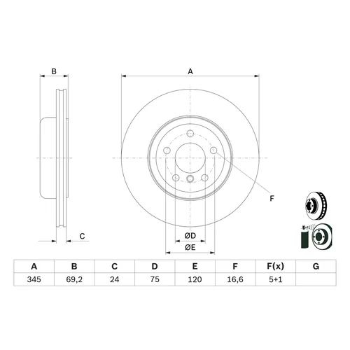 Brzdový kotúč 0 986 479 D59 /BOSCH/ - obr. 4