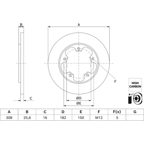 Brzdový kotúč 0 986 479 H56 /BOSCH/ - obr. 4