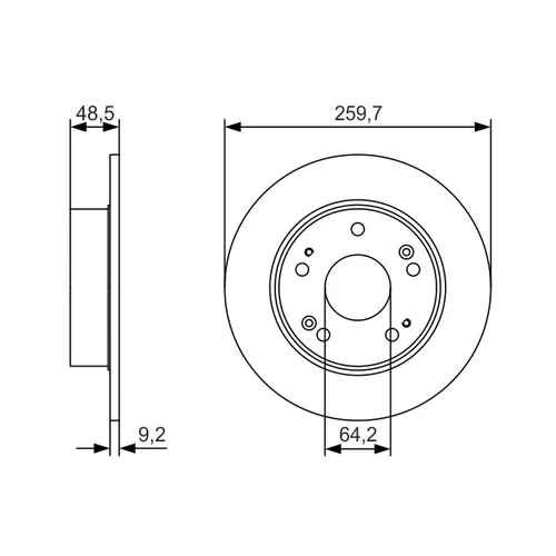 Brzdový kotúč 0 986 479 T81 /BOSCH/ - obr. 1