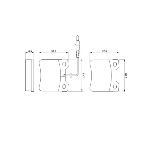 Sada brzdových platničiek kotúčovej brzdy 0 986 494 000 /BOSCH/ - obr. 4