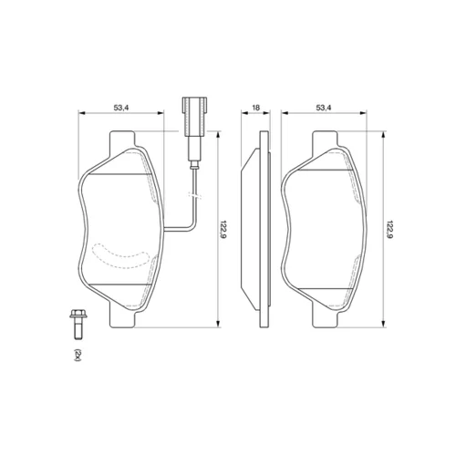 Sada brzdových platničiek kotúčovej brzdy 0 986 494 070 /BOSCH/ - obr. 4