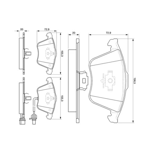 Sada brzdových platničiek kotúčovej brzdy 0 986 494 103 /BOSCH/ - obr. 4