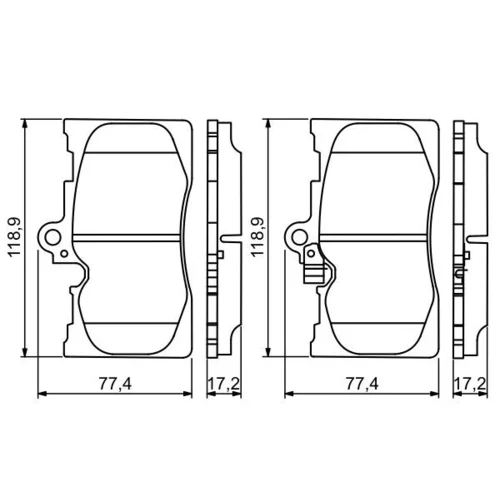 Sada brzdových platničiek kotúčovej brzdy 0 986 494 252 /BOSCH/ - obr. 6