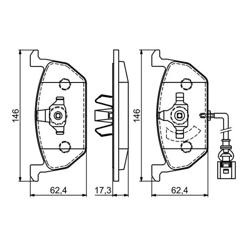 Sada brzdových platničiek kotúčovej brzdy 0 986 494 721 /BOSCH/ - obr. 6