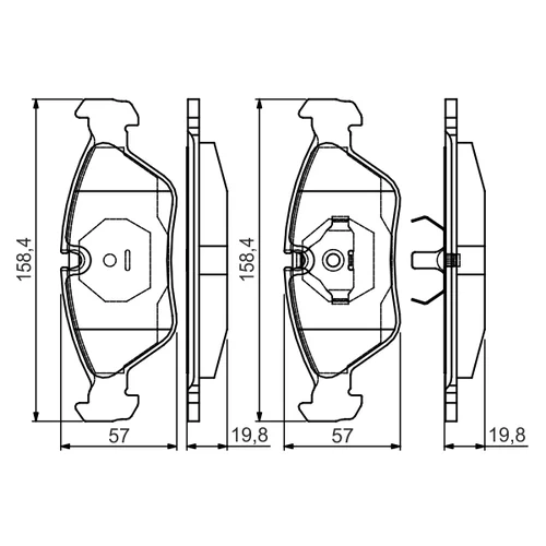 Sada brzdových platničiek kotúčovej brzdy 0 986 495 162 /BOSCH/ - obr. 3
