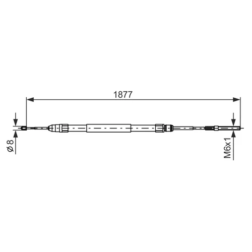 Ťažné lanko parkovacej brzdy 1 987 477 694 /BOSCH/ - obr. 4