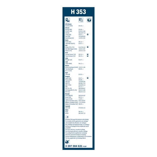 Stieracia lišta 3 397 004 631 /BOSCH/ - obr. 2