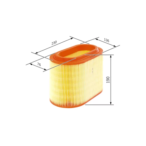 Vzduchový filter F 026 400 046 /BOSCH/ - obr. 4
