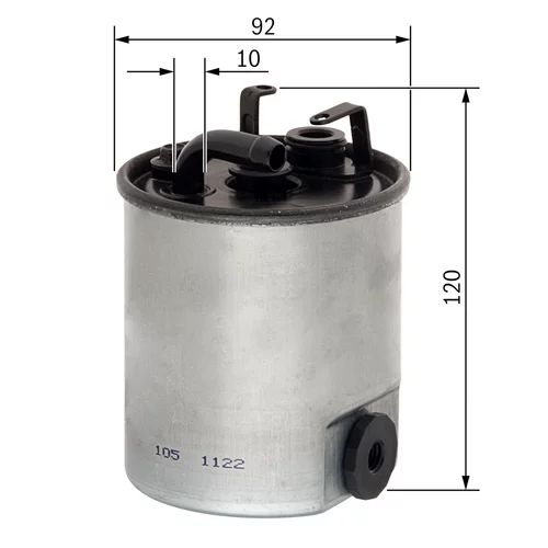 Palivový filter F 026 402 044 /BOSCH/ - obr. 4