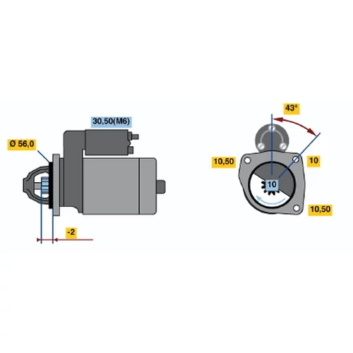 Štartér 0 001 108 411 /BOSCH/ - obr. 4