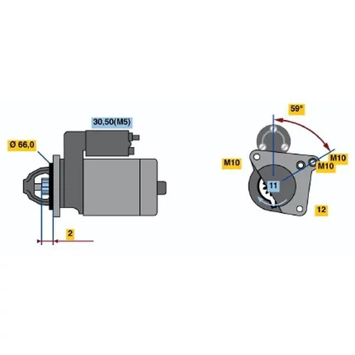 Štartér 0 001 108 428 /BOSCH/ - obr. 4