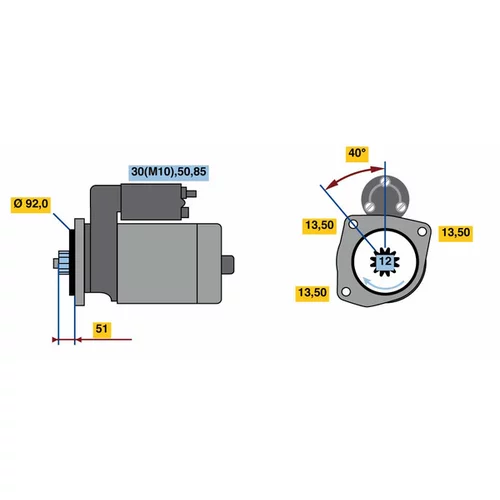 Štartér 0 001 241 021 /BOSCH/ - obr. 4