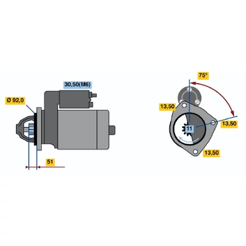 Štartér 0 001 372 005 /BOSCH/ - obr. 4