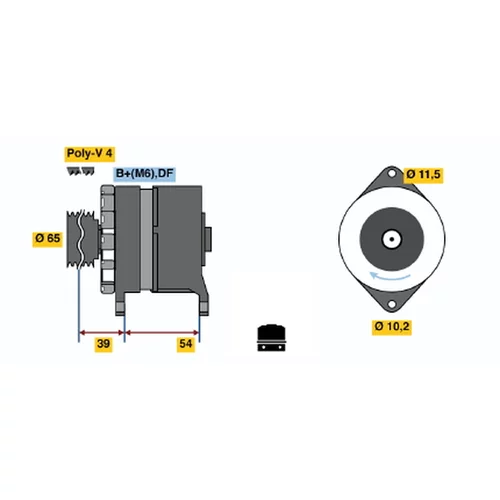 Alternátor BOSCH 0 120 450 026