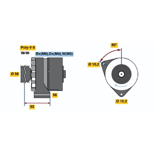 Alternátor BOSCH 0 120 469 104