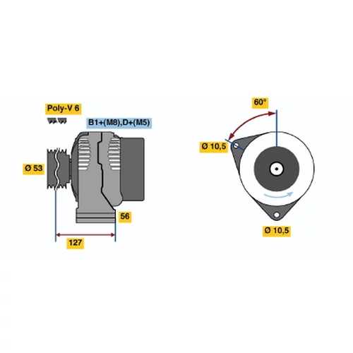 Alternátor 0 124 525 143 /BOSCH/ - obr. 4