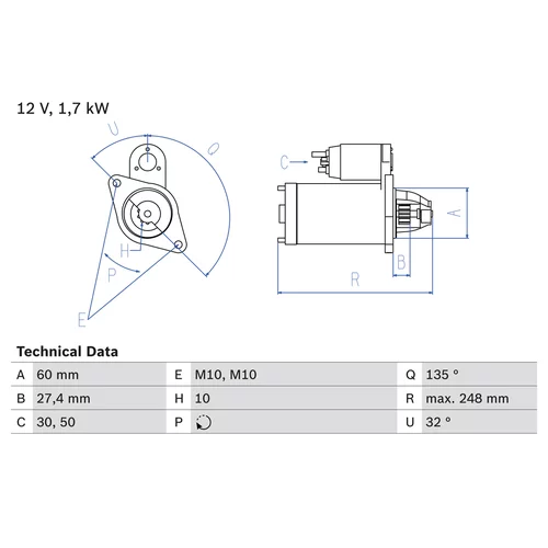 Štartér 0 986 023 130 /BOSCH/