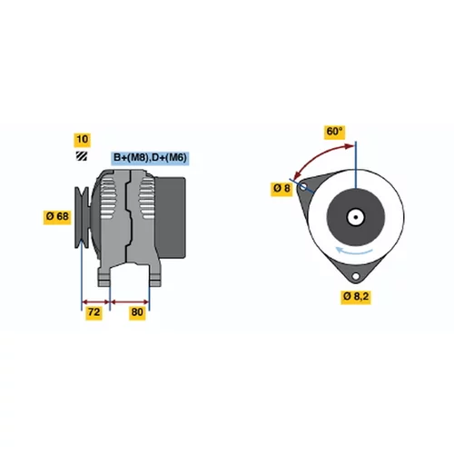 Alternátor BOSCH 0 986 038 960