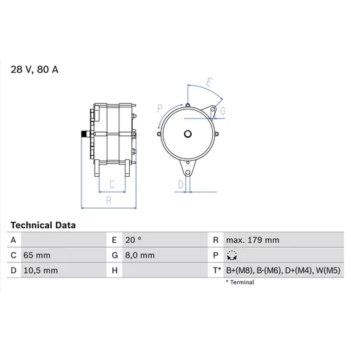 Alternátor BOSCH 0 986 042 350
