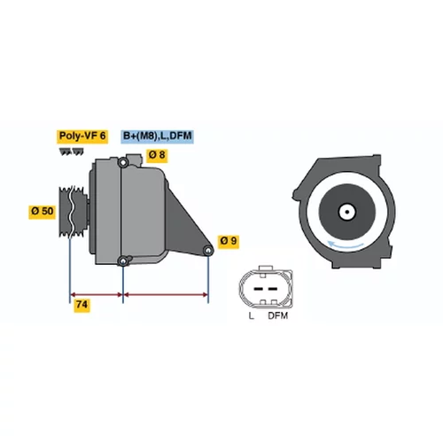 Alternátor BOSCH 0 986 042 490