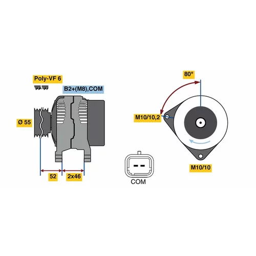 Alternátor BOSCH 0 986 048 760