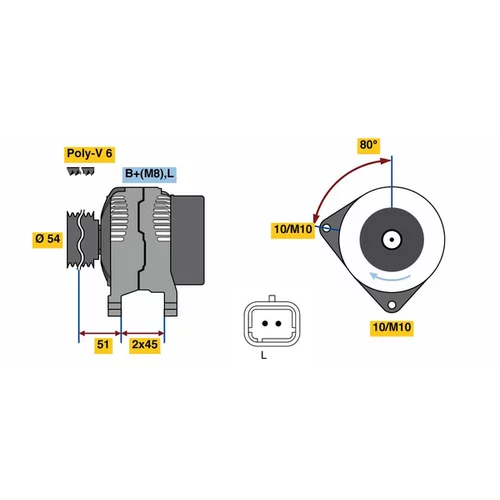 Alternátor BOSCH 0 986 080 110