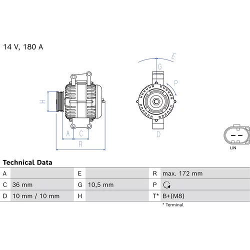 Alternátor 0 986 086 030 /BOSCH/