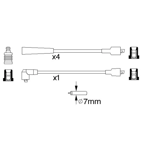 Sada zapaľovacích káblov 0 986 356 874 /BOSCH/