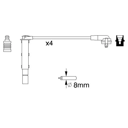 Sada zapaľovacích káblov 0 986 357 090 /BOSCH/ - obr. 4