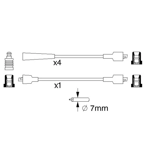 Sada zapaľovacích káblov 0 986 357 117 /BOSCH/ - obr. 4