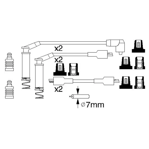Sada zapaľovacích káblov 0 986 357 125 /BOSCH/ - obr. 4