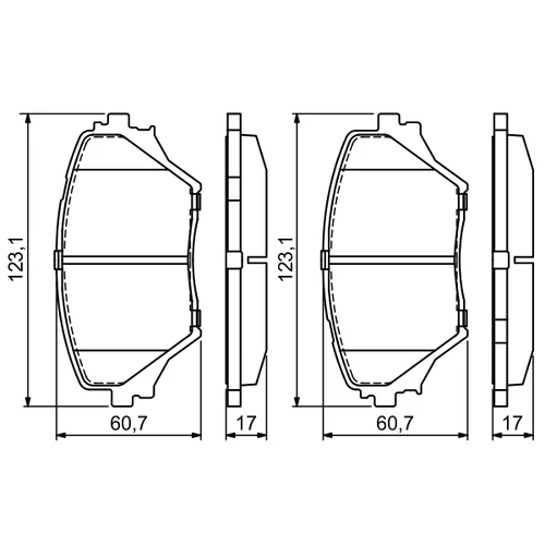 Sada brzdových platničiek kotúčovej brzdy 0 986 424 719 /BOSCH/ - obr. 4