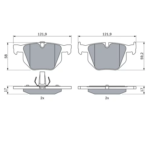 Sada brzdových platničiek kotúčovej brzdy 0 986 424 766 /BOSCH/ - obr. 4