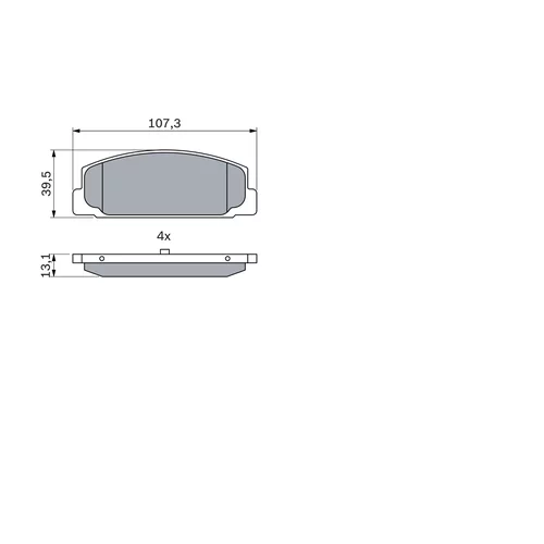 Sada brzdových platničiek kotúčovej brzdy 0 986 424 817 /BOSCH/ - obr. 4
