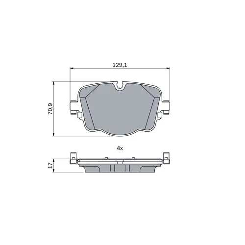 Sada brzdových platničiek kotúčovej brzdy 0 986 424 948 /BOSCH/ - obr. 4