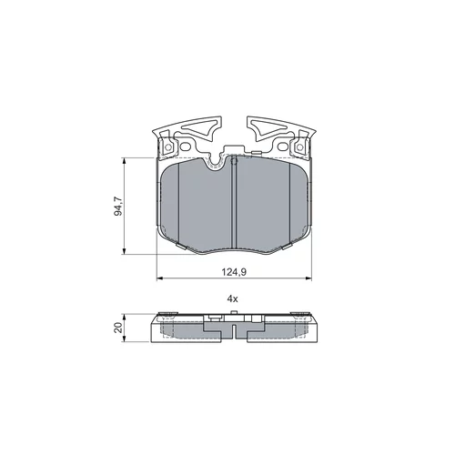 Sada brzdových platničiek kotúčovej brzdy 0 986 460 060 /BOSCH/ - obr. 4