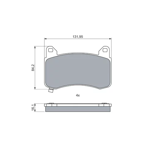 Sada brzdových platničiek kotúčovej brzdy 0 986 460 085 /BOSCH/ - obr. 4